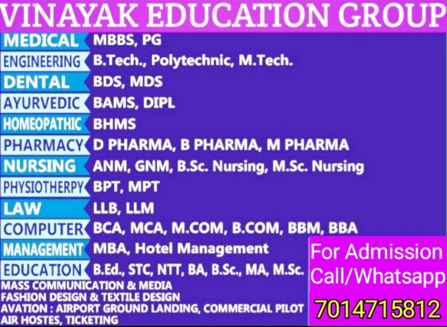 Vinayak Education Group.